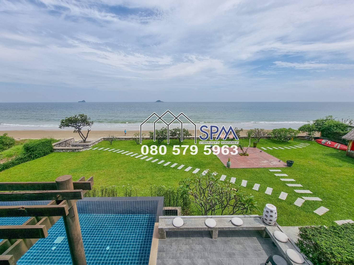 Absolute Beach Front Pool Villa For Sale-Khaotao