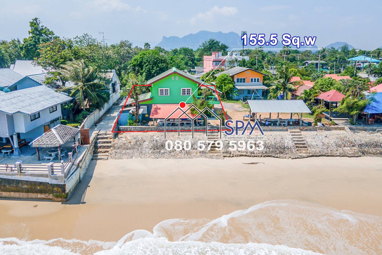 Absolutely Beach Front Villa At Cha Am For Sale