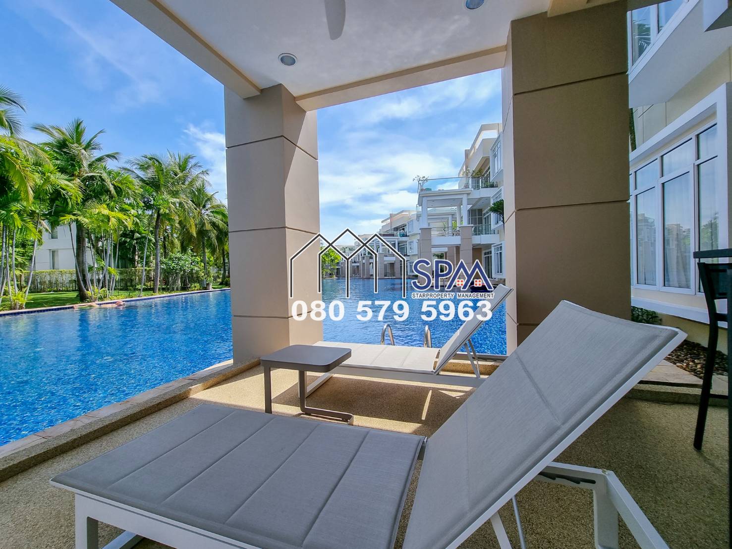 2 Bedrooms unit at Blue Lgaoon Hua Hin, pool access, fully furnished, for Sale