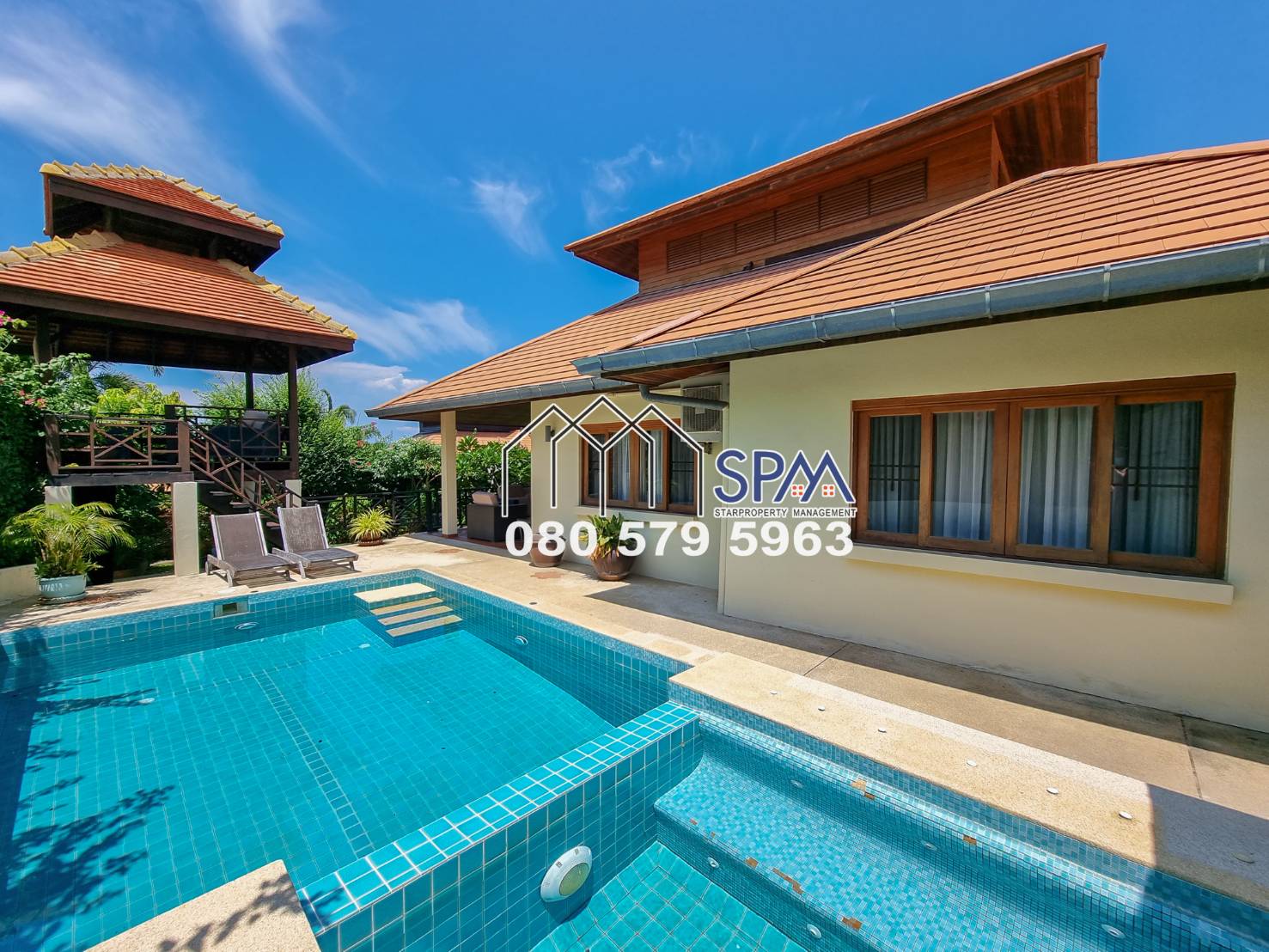 Pool Villa for Rent at White Lotus Hua Hin Soi 116, 50,000 Baht per month