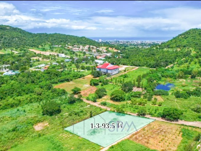 1-3-93.5 Rai (3174 sq.m.)Land Plot mountain view for Sale at Huahin , Total Price 4 M Baht
