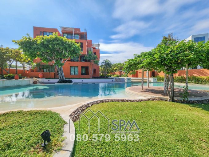 HOT DEAL 3 bedrooms unit, Beach front, 123 sqm. second floor at Lastortugas Hua Hin Condominium for Sale, Price 6.9 Million Baht Rental Yield 5%.